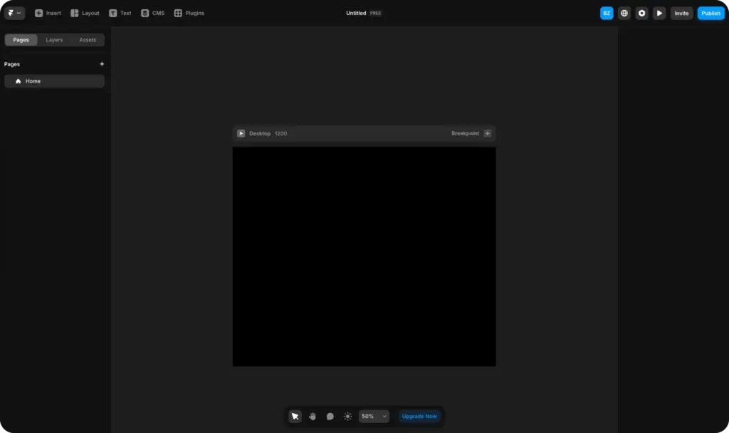 An image of the Framer app interface