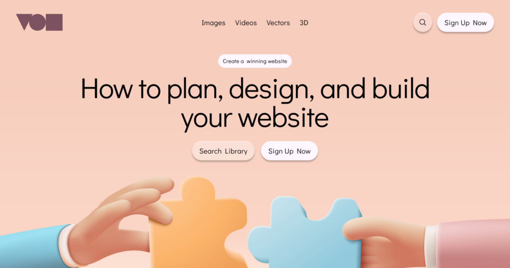 A webpage highlighting how to build a new website