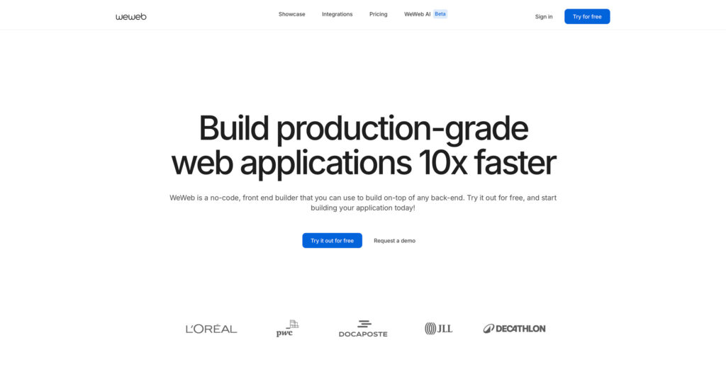 Weweb no-code UI builder